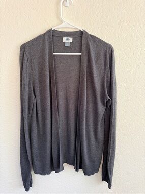 Old Navy Women's Dark Gray Open-Front Cardigan